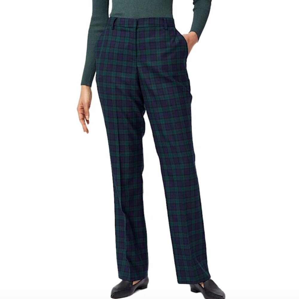 PENDLETON Blackwatch Plaid 100% Virgin Wool Pants Size 14 NWOT